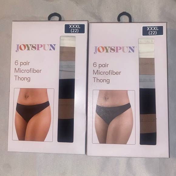 Joyspun Microfiber Thong 6 Pack (2 Packs)xxxl 22 - Picture 1 of 4